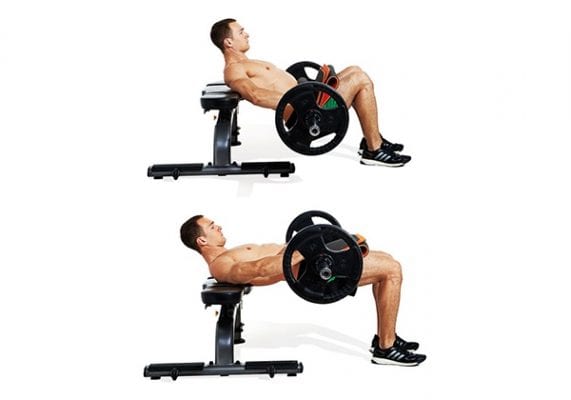 bai tap barbell hip thrust