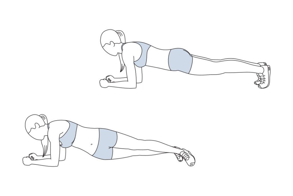 Bài tập Hip Twist Planks.