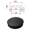 Nắp chụp đen ống phi 141 140